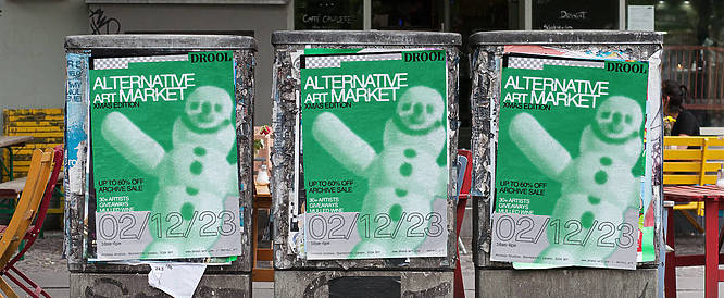 Posters for the Christmas edition of the Alternative Art Market 