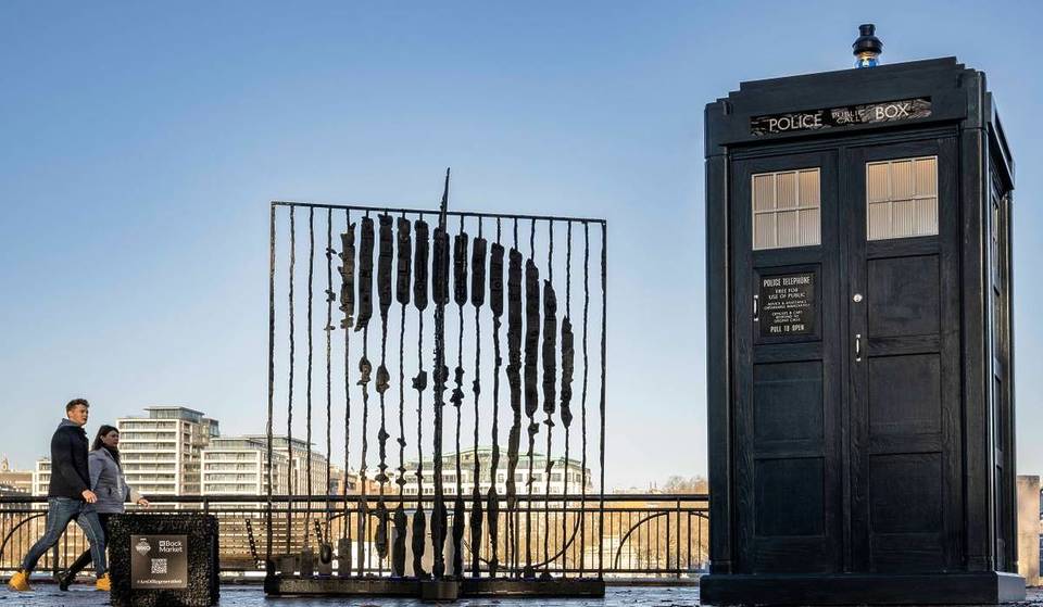 A Doctor Who Themed Sculpture Made Of Regenerated Tech And The Tardis Have Landed On The South Bank