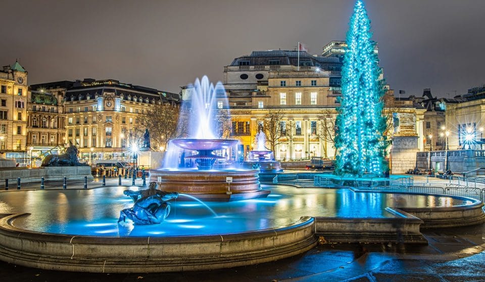 Trafalgar Square’s Famous Christmas Tree Is Now Lighting Up London