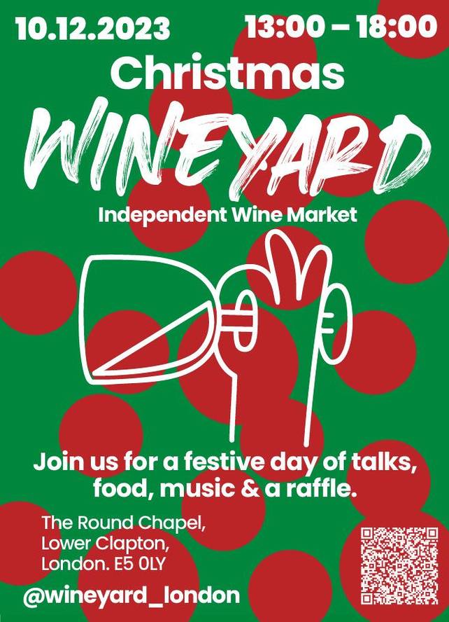 The poster for Christmas wineyard in Clapton, East London 