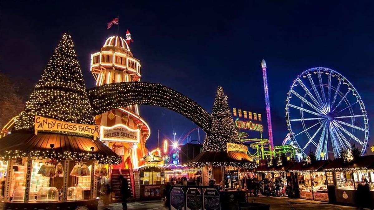 Winter Wonderland's market stalls and attractions